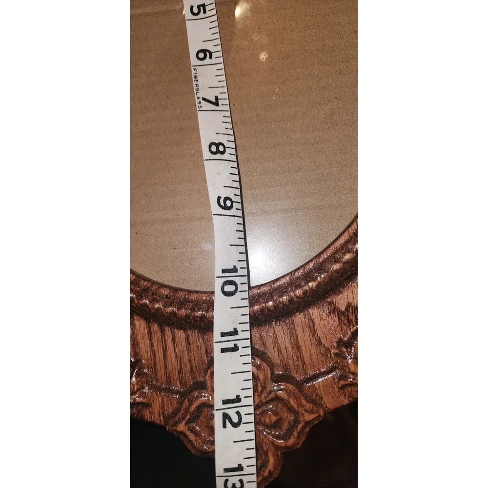 Vtg Oak Wood Oval Victorian Picture Frame  Size Fits 8 X 10 No Mat Ornate